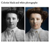 colorized black and white photo